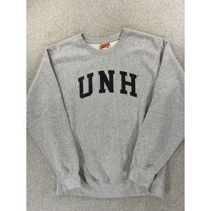 New Hampshire Wildcats Pro Weave Screened Campus‎ Sweatshirt (Men's Large) Gray